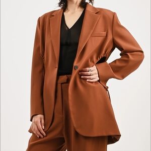 Nomia Clay Gathered Cut Out Blazer 8
